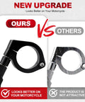 Comparison showing Speedometer Relocation Bracket For Sportster XL 883 And XL 1200 Models side mount vs competitor