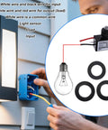 Two Pack 120V To 277V AC Photocell Light Sensor Switches with four nuts and two washers for outdoor lighting installation