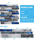 DIY Friendly Ten Sheets Peel And Stick Backsplash Tiles Set 12 By 12 Self Adhesive 3D Marble Mosaic for kitchen and bath walls.