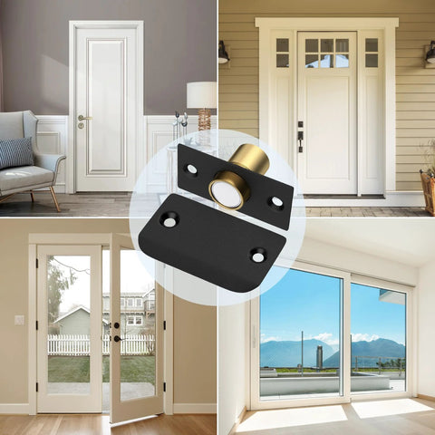 Two Pack Magnetic Door Ball Catch Set For Closet Doors No More Stuck Doors Jiayi Black Magnetic Latch Replacement