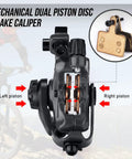 Heavy Duty Mechanical Disc Brake Kit With Dual Piston Calipers And 160 Mm Rotors showcasing dual piston caliper detail for bikes.