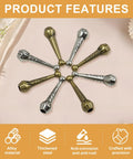 All In One Bolo Tie Findings Kit With 36 Pieces Including 12 Silver Cord Tips 12 Bronze Cord Tips 6 Silver Slides And 6 Bronze Slides For Legit DIY Jewelry Making And Cowboy Style Necklaces, alloy cord tips