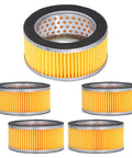 5 Pack Air Compressor Intake Paper Filter Elements 4.2x3x2 Inches Piston Type Yellow Replacement, Easy Install