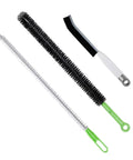 3 Piece Drain Cleaning Brush Set with flexible drain brush and crevice brush for kitchen sink, bathroom, vent scrubber