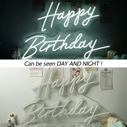 Dimmable LED Neon Birthday Sign 23 Inch Wall Backdrop Light For Party Decor