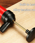 Close-up of Hand Plunger Manual Fluid Transfer Pump showing alloy tension rod and suction mechanism on wooden surface.
