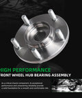 Front Wheel Hub Bearing Assembly Set Of 2 For Mazda 3 2009-2013 And Mazda 5 2006-2010 2012-2015 LH Driver Or RH Passenger Side