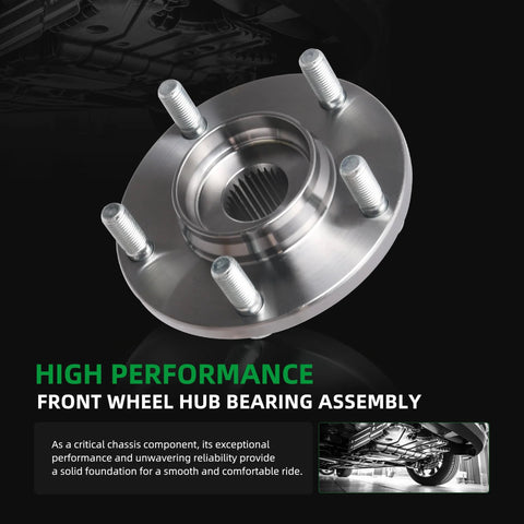 Front Wheel Hub Bearing Assembly Set Of 2 For Mazda 3 2009-2013 And Mazda 5 2006-2010 2012-2015 LH Driver Or RH Passenger Side