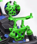 Aluminum Front And Rear Shock Towers For 1 By 18 Traxxas LaTrax Teton Desert Prerunner SST Beefed Up Upgrade Parts 6061 T6 Anodized Green Replaces Stock 7637 Includes Hardware