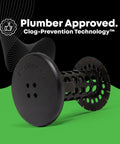Matte Black Bathroom Sink Hair Catcher That Snaps Right In And Grabs Every Loose Strand, showing clog-prevention design and holes for hair trapping.
