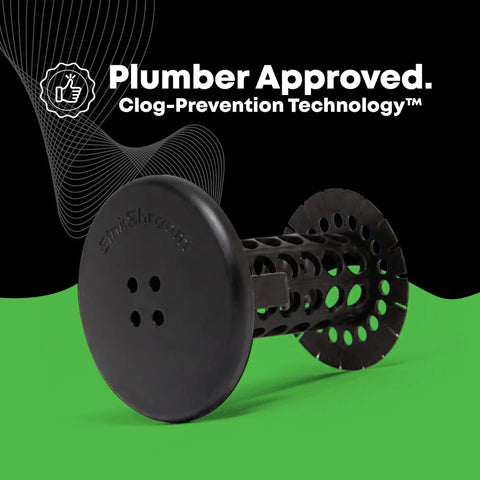 Matte Black Bathroom Sink Hair Catcher That Snaps Right In And Grabs Every Loose Strand, showing clog-prevention design and holes for hair trapping.