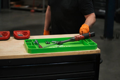 Non Slip Silicone Tool Tray For Mechanics And DIYers Small Grip Mat Keeps Tools In Place On Any Surface Flexible High Heat Resistant Organizer Pad Magnetic Free And Easy To Clean For Tool Boxes