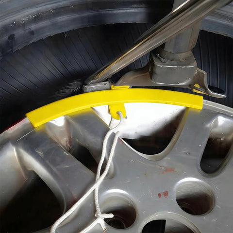 5 Pack Rim Protectors For Tire Changing Universal Wheel Guards And Rim Protectors For Tire Machines Pro Grade Durable TPE Rim Saver For Changing Tires Yellow For Easy Tire Changes on wheel