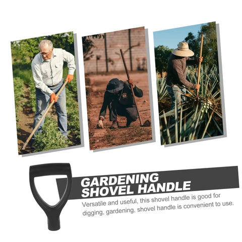 D Shaped Ergonomic Garden Shovel Handle Replacement With Comfortable Grip For Digging And Yard Work Plastic Handle Black Inner Diameter Easy Swap Reduces Hand Fatigue
