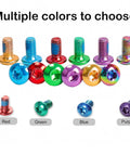 12 Pack Bicycle Disc Brake Bolts M5x10mm Stainless Steel Screws With T25 Wrench Purple Dope For MTB in multiple colors