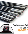 Replacement Poles for 10x7x6ft Golf Netting, Heavy Duty Fiberglass Rods for Practice Backstop Frame