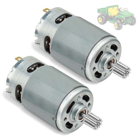 Pair of Beefed Up 12V Gearbox Motor Drive Engine Replacement for Ride On Cars with Pre Installed 10 Tooth Pinion Gear