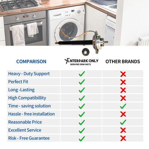 Top Quality Washer Shaft And Shifter Tube Assembly Replacement Compatible With WH38X10017 AP4380186 1475792 AH2354082 comparison chart