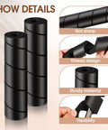 Heavy Duty Rubber Bed Frame Toe Protectors Four Pack Cushioned Corner Guards For Furniture Legs, showcasing black cushioned design details.