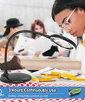 5X Rechargeable Magnifying Glass With Light And Stand For Reading And Close Work Handy Dimmable LED Desk Magnifier for crafts