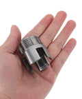Hand holding Dual Function Pipe Threading Tool Set For Water Lines Internal And External Thread Cutter Built To Last Pro Grade Steel