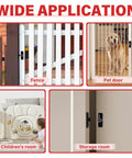 90 Degree Heavy Duty Barn Door Latch Lock For Cabinets Sliding Doors And Barn Doors Zinc Alloy With Matte Black Finish on fence, pet door, children's room, storage room