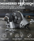 Drill Nibbler Sheet Metal Cutter With Titanium Steel Gears For Fast Cutting Action Smooth Slicing close-up view of robust build gears.