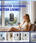 Window Cleaning Robot No Sweat With Dual Spray 3200 Pa Suction AI Path Planning And Edge Detection Model X3 on glass