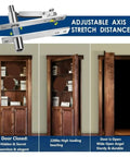 360 Degree Heavy Duty Pivot Hinge for Hidden Doors and Bookshelves, stainless steel invisible hardware, shown installed on wood door