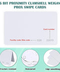 Writable 26-Bit CR80 Proximity RFID Cards 125KHz Weigand Prox Blank ISOProx 1386 1326 Compatible Printable Front And Back
