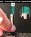 Smart Color Coded Tire Tread Depth Gauge For Precise 0 To 1 Inch Readings In 32nd Inch Increments, metal
