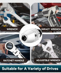 Various wrench tools and Tough As Nails Damaged Bolt And Stud Extractor For One Quarter To One Half Inch Studs Three Eighths Drive