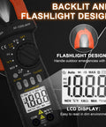 Bluetooth Clamp Meter For Electricians And DIY Projects TRMS 6000 Counts with flashlight and backlit LCD display