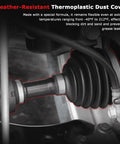 Rear Left And Right CV Axle Shaft Set For Ford Escape 2013 2019 Two Piece NCV11168 CV Joint Shaft With 25 Spline Inner And 27 Spline Outer Plus Axle Nut Included Durable Heavy Duty Performance Ready For Installation on rear axle with thermoplastic dust cover