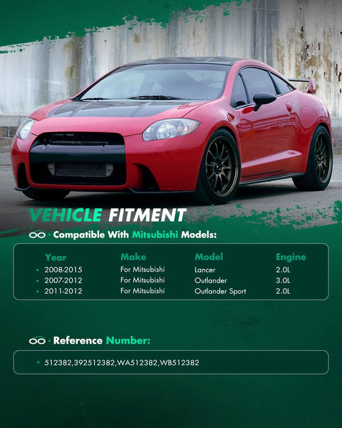 Red Mitsubishi car compatible with Rear Wheel Hub And Bearing Assembly 512382 With ABS For Lancer Outlander 2007 2015