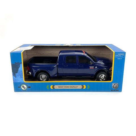Realistic Ram 3500 Mega Cab Dually Truck Toy With Trailer Hitch One Twenty Scale Farm Toy For Three Year Old Boys in box