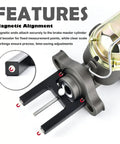 Pro Grade Car Brake Booster Adjustment Tool With Dual End Magnetic Design Aluminum Precision Push Rod Alignment For Master Cylinder Piston Depth And Smoother Braking On Every Stop. Magnetic alignment brake booster adjustment tool, 1 piece, aluminum