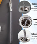 Heavy Duty Drain Cleaning Brush To Kick Stubborn Clogs To The Curb Flexible Pipe Snake Tool for clearing debris in sinks.