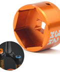 Orange 32mm 3/8 Drive Fork Topcap Socket For Fox 36 38 40 Series Mountain Bike Forks, Flat No Slip Design, 6 Point Socket