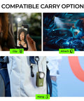 HD03 EDC Rechargeable Clip On Flashlight With 680 Lumens 8 Modes Including Moon Turbo SOS Beacon High CRI 90 shown clipped on backpack