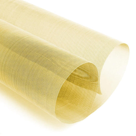 Rolled brass 80 mesh woven wire sheet from the Five Pack 80 Mesh Brass Woven Wire Mesh Sheets Non Magnetic Shielding Screen Copper Wire Filter Net
