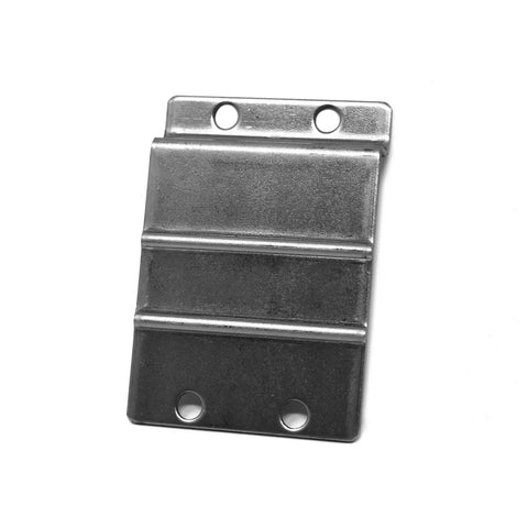 Backplate Mounting Adapter For Slatwall Compatibility, Heavy Duty Steel Plate, Raw Metal Finish, 10 Pack, Pre Drilled Holes