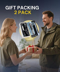 Rechargeable LED Flashlight 20000 Lumens High Power Dual Light Source 2 Pack USB C Fast Charge gift package exchange.
