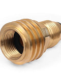 Brass Propane Tank Adapter Converts POL LP Tank Service Valve To QCC1 Type 1 Hose Or Regulator For Old To New Style Systems