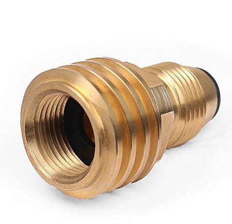Brass Propane Tank Adapter Converts POL LP Tank Service Valve To QCC1 Type 1 Hose Or Regulator For Old To New Style Systems