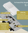 Kalide Dimmer Paddle Light Switch For LED And CFL, 300W Dimmable, 3 Way, Neutral Wire Not Required, internal components view