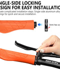 Ergonomic Lock On Mountain Bike Grips With Dual Density Silicone Cushion Shock Absorbing 3D Non Slip Pattern Aluminum Clamp installation