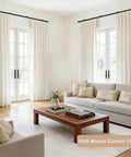 Heavy Duty Ceiling Curtain Track System For Room Divider And Wall Mounted Sliding Curtain Rail installed in living room