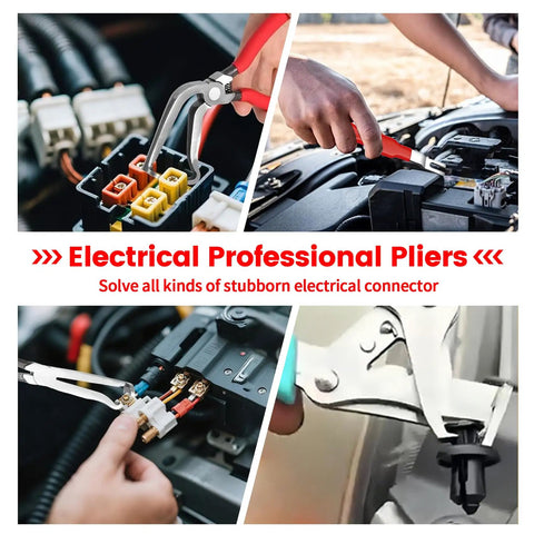 Pro Grade Car Clip Pliers And Disassembly Tools Set With Straight And 60 Degree Tips For Quick Damage Free Electrical Disconnects