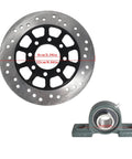 44 Inch Go Kart Rear Axle Shaft Kit Beefed Up With 530 37T Chain Sprocket Brake Disc Pillow Block Bearings And 4 Bolt Wheel Hub For Go Karts ATVs Quad Drifts Golf Carts Replacement brake disc and pillow block bearing